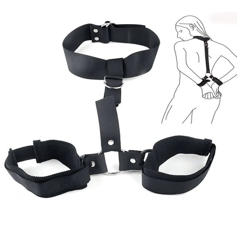 Adult SM Sex Restraint Handcuffs Slave Tools Bdsm No Vibrators Sexy Wrist To Ankle Cuffs Open Leg Hand Toys Bondage For Couples